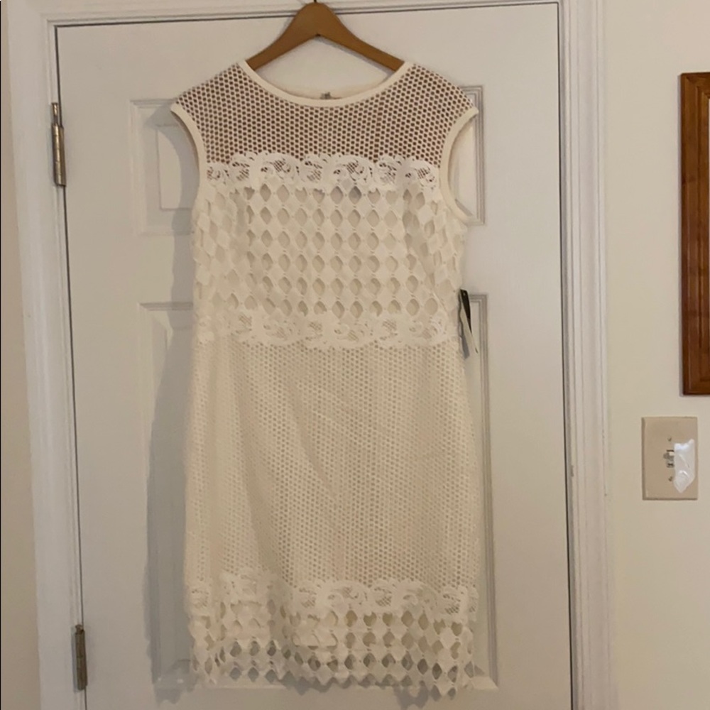 White Lace Calvin Klein Dress NEVER WORN